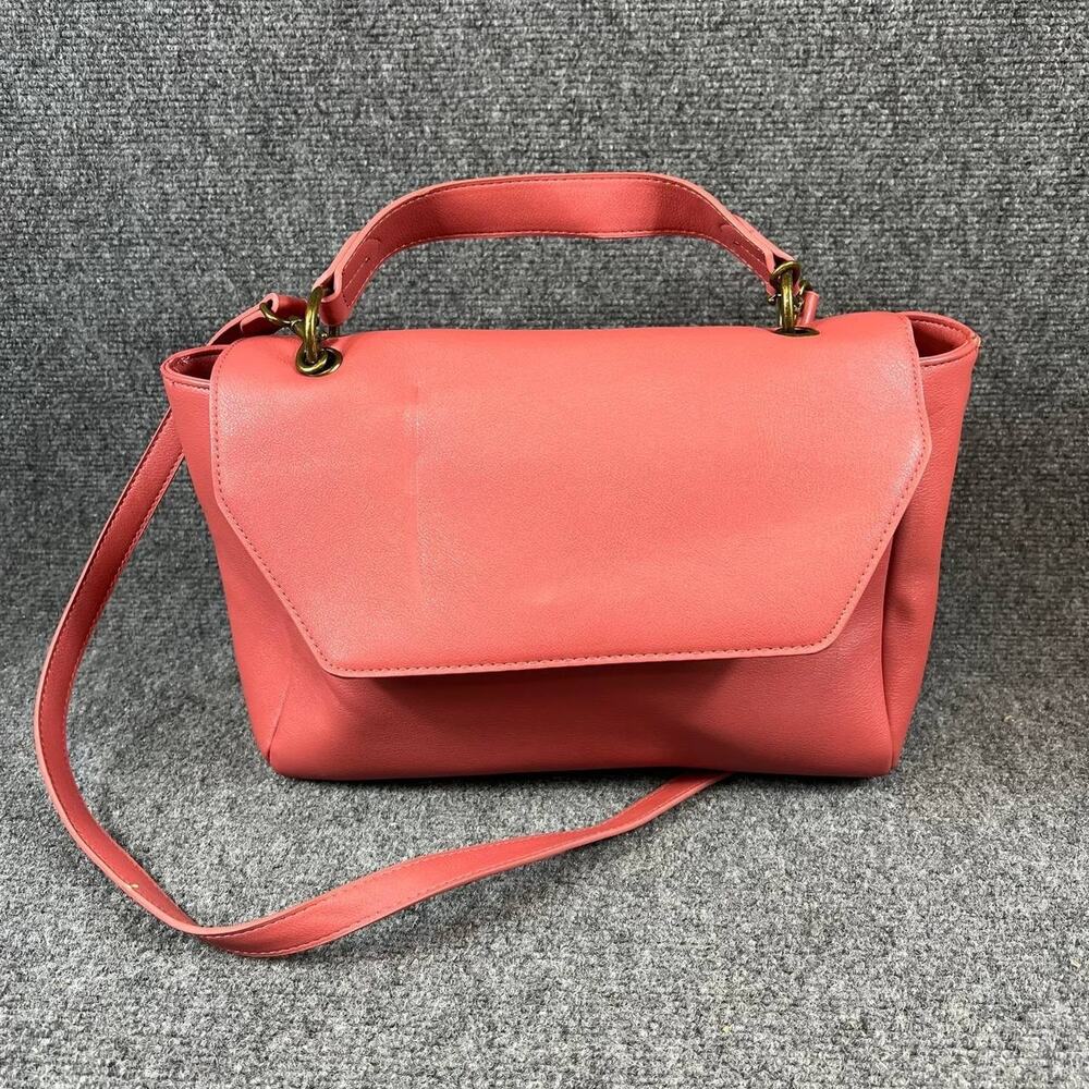 Universal Thread Women's Coral Flap Satchel Crossbody Bag Top Handle